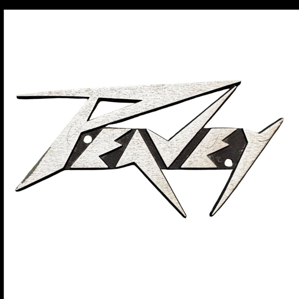 Peavey Vtg Metal Logo Amp Badge/Plate Brushed Steel 1960-70s Classic Style 6"x3"